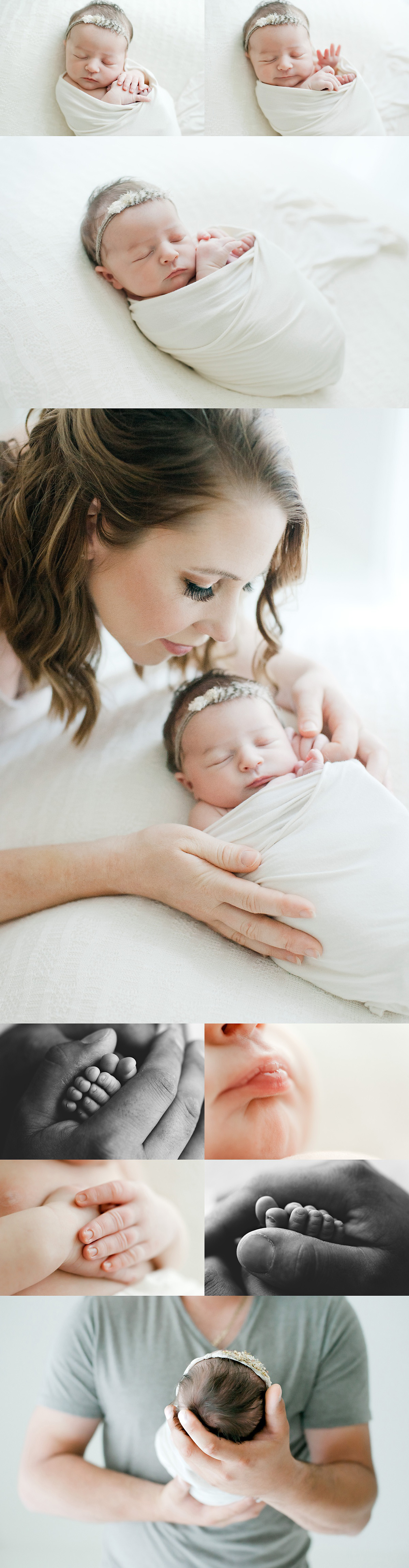 light and airy newborn session in natural light Niagara, ON studio