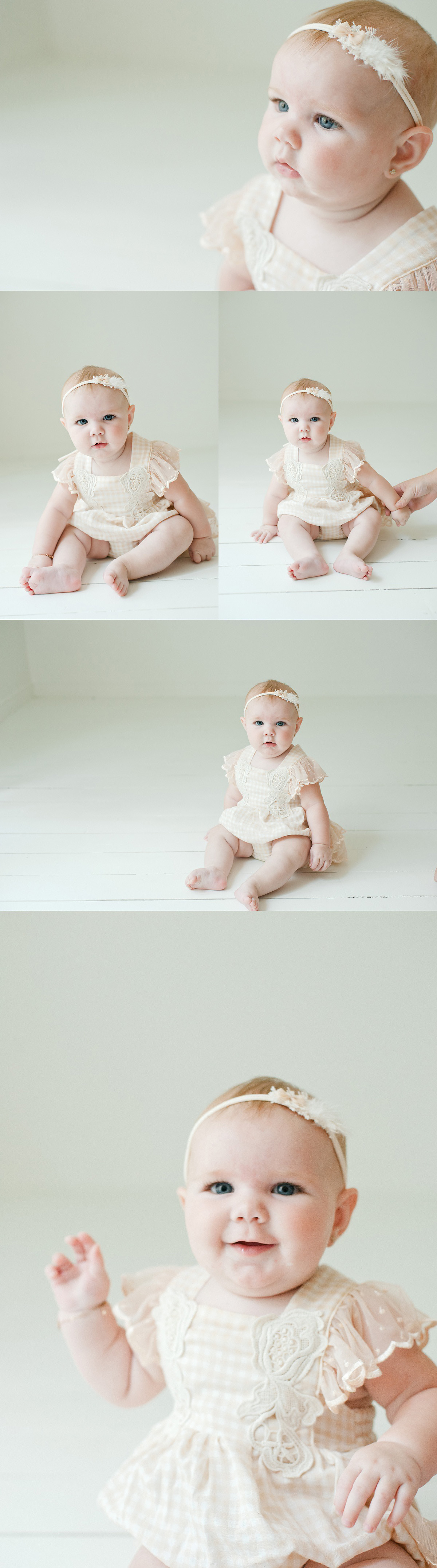 beautiful baby girl photographed in studio