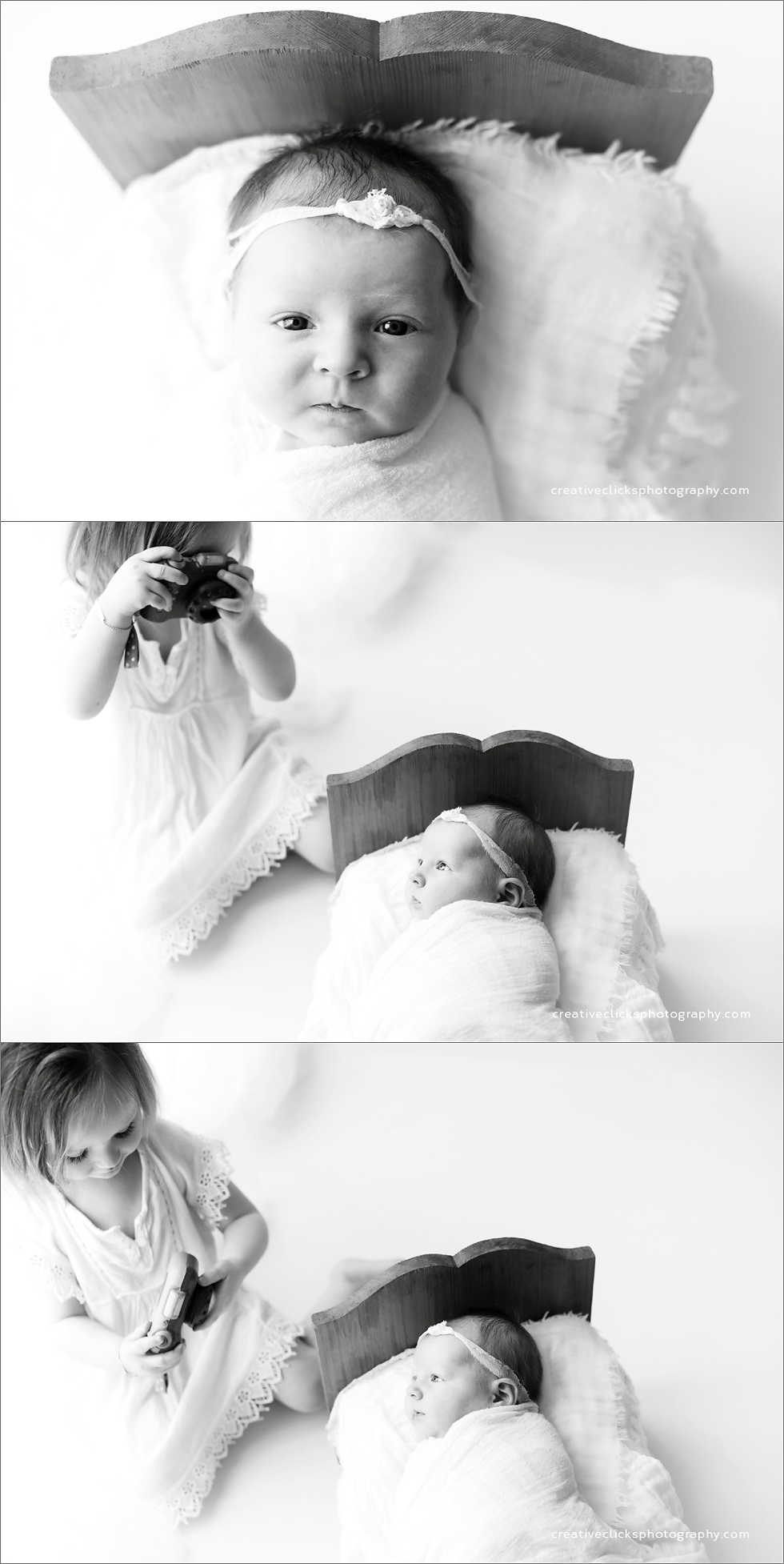 baby and big sister photography session