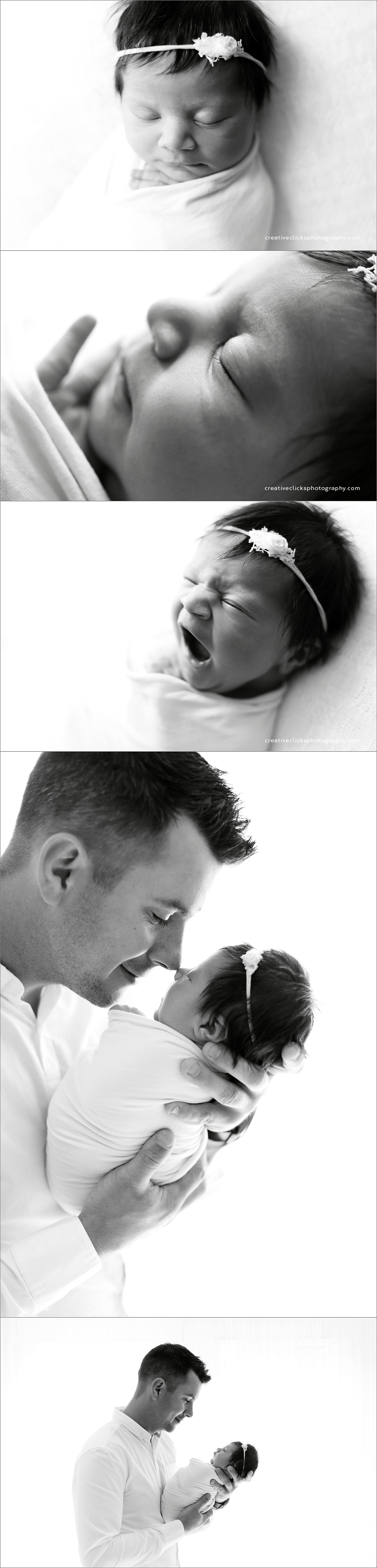 black and white newborn images