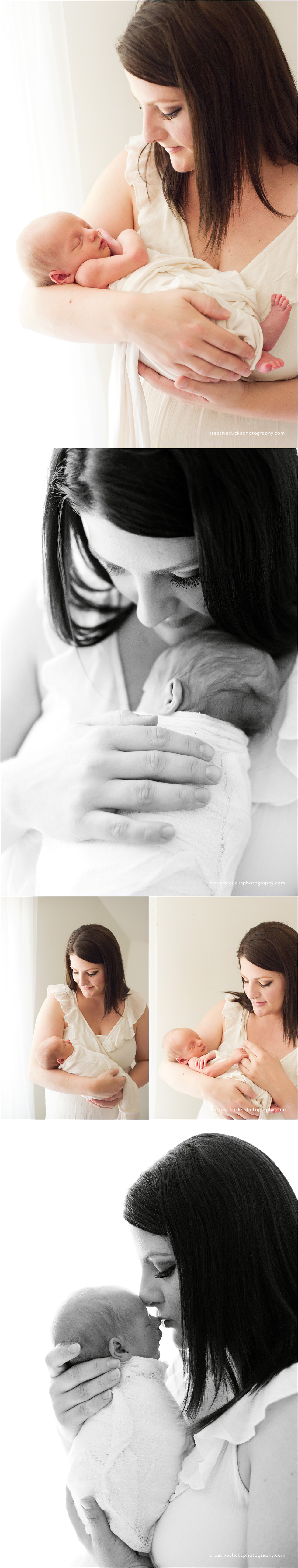 newborn baby boy in his mothers arms