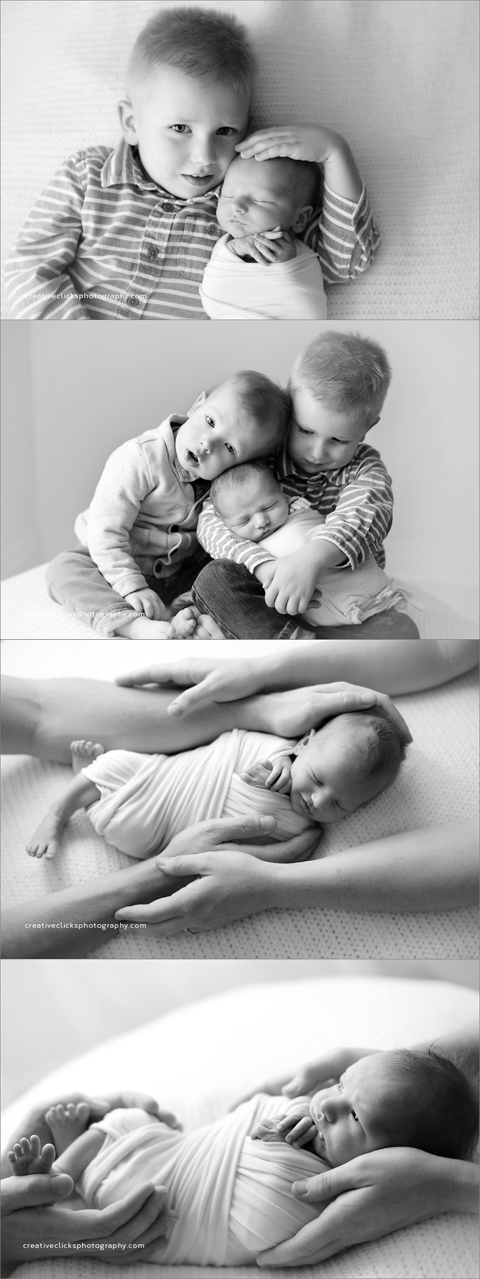 newborn baby and sibling photograph