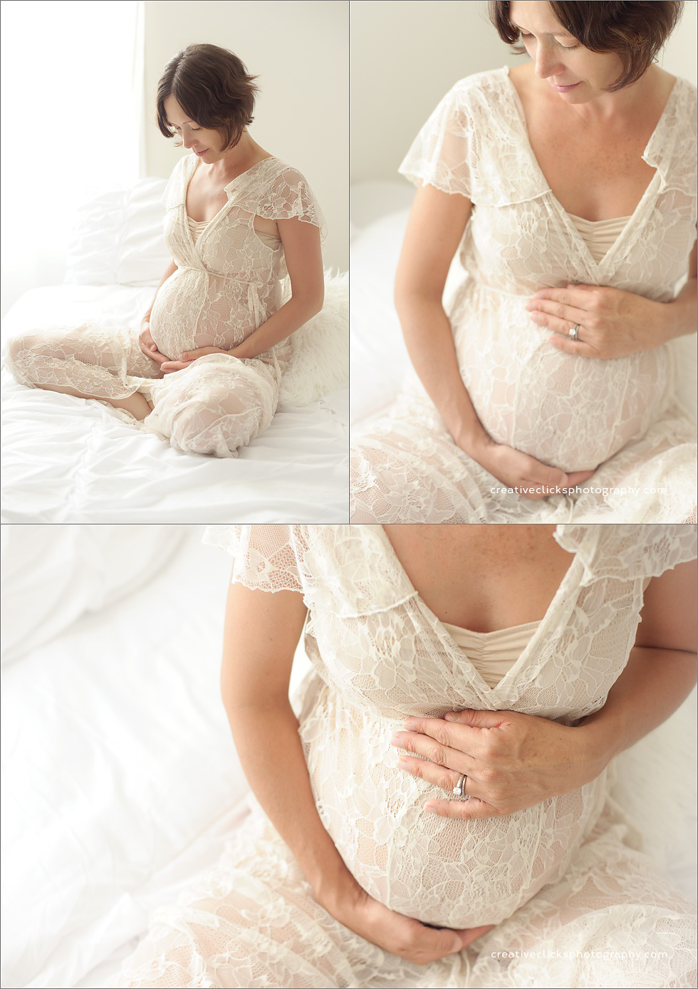 niagara maternity session lace gown