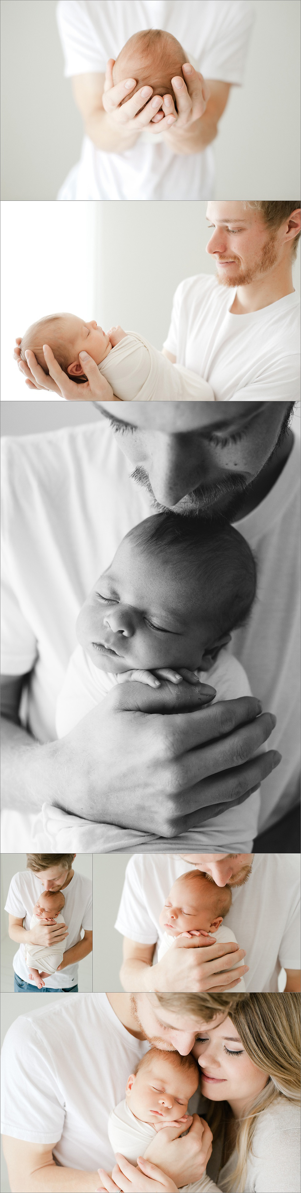niagara newborn photographer captures baby in fathers arms