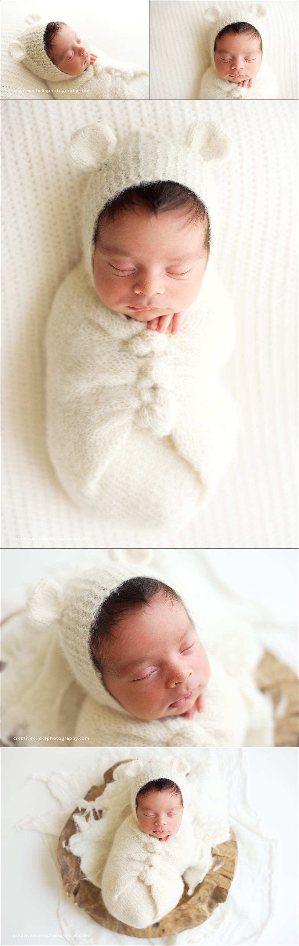 organic newborn baby photography bear ears