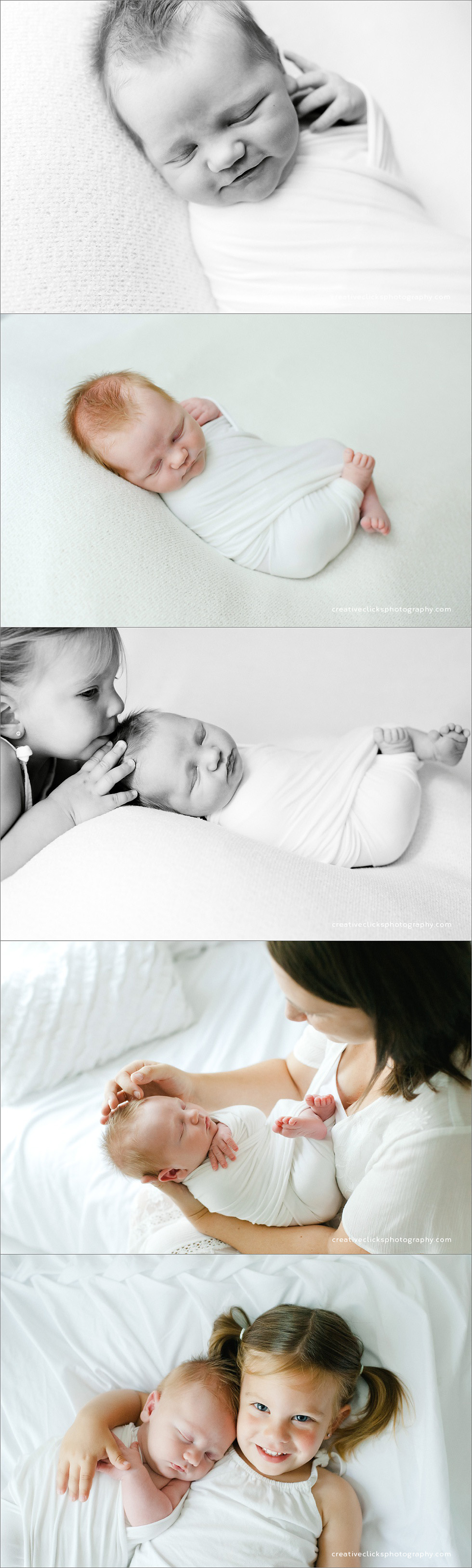 newborn baby and sibling pictures
