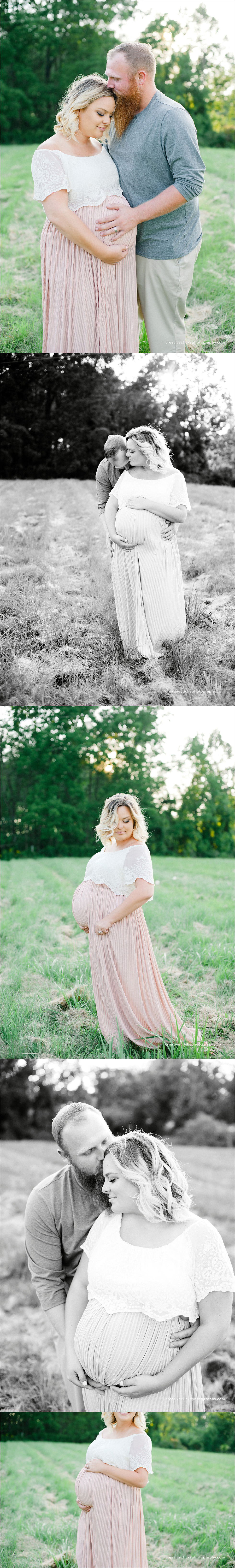 maternity session in the field in Niagara, ON