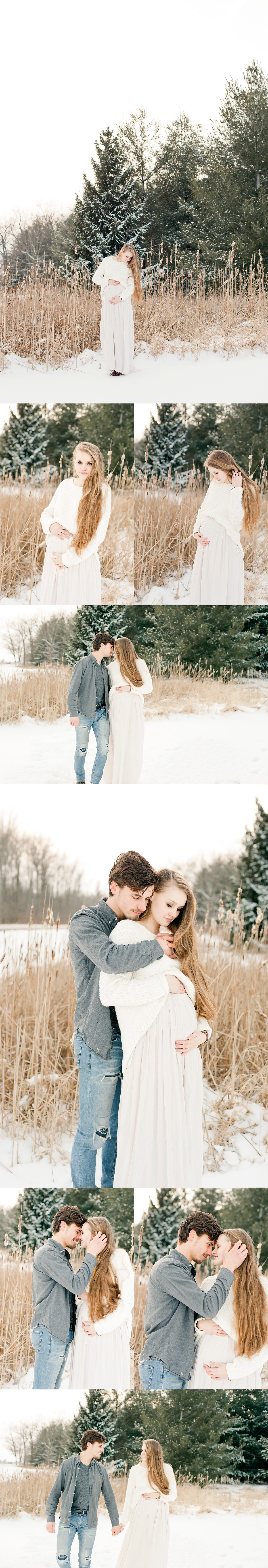 winter maternity session